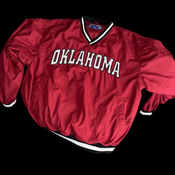 Champs Official Team Jacket- Oklahoma Sooners Pullover w/ Side Quarter Zip Sz M